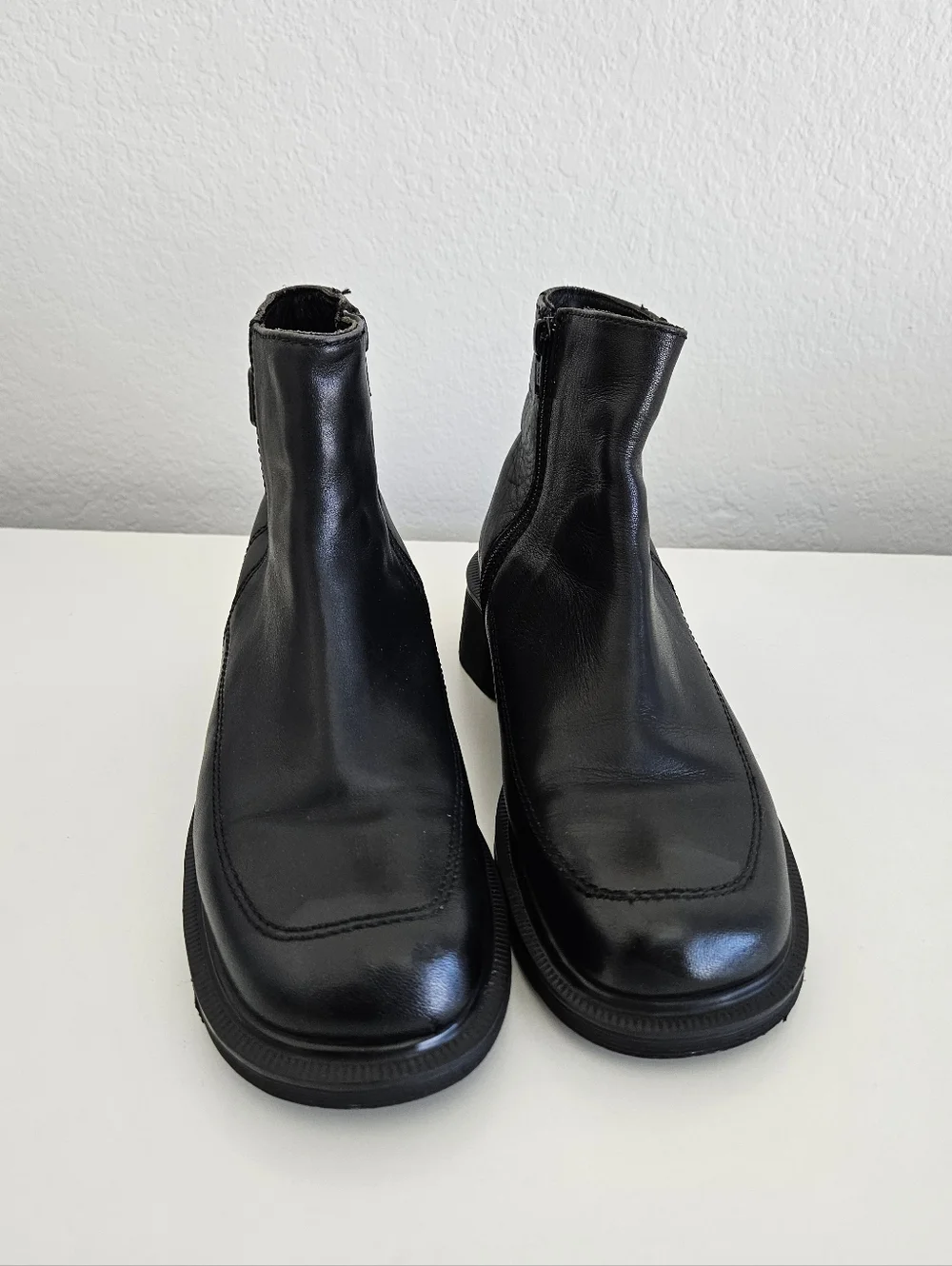 Dr. Martens Vintage 9278 Leather Made in England Black Platform Boots Women US 7